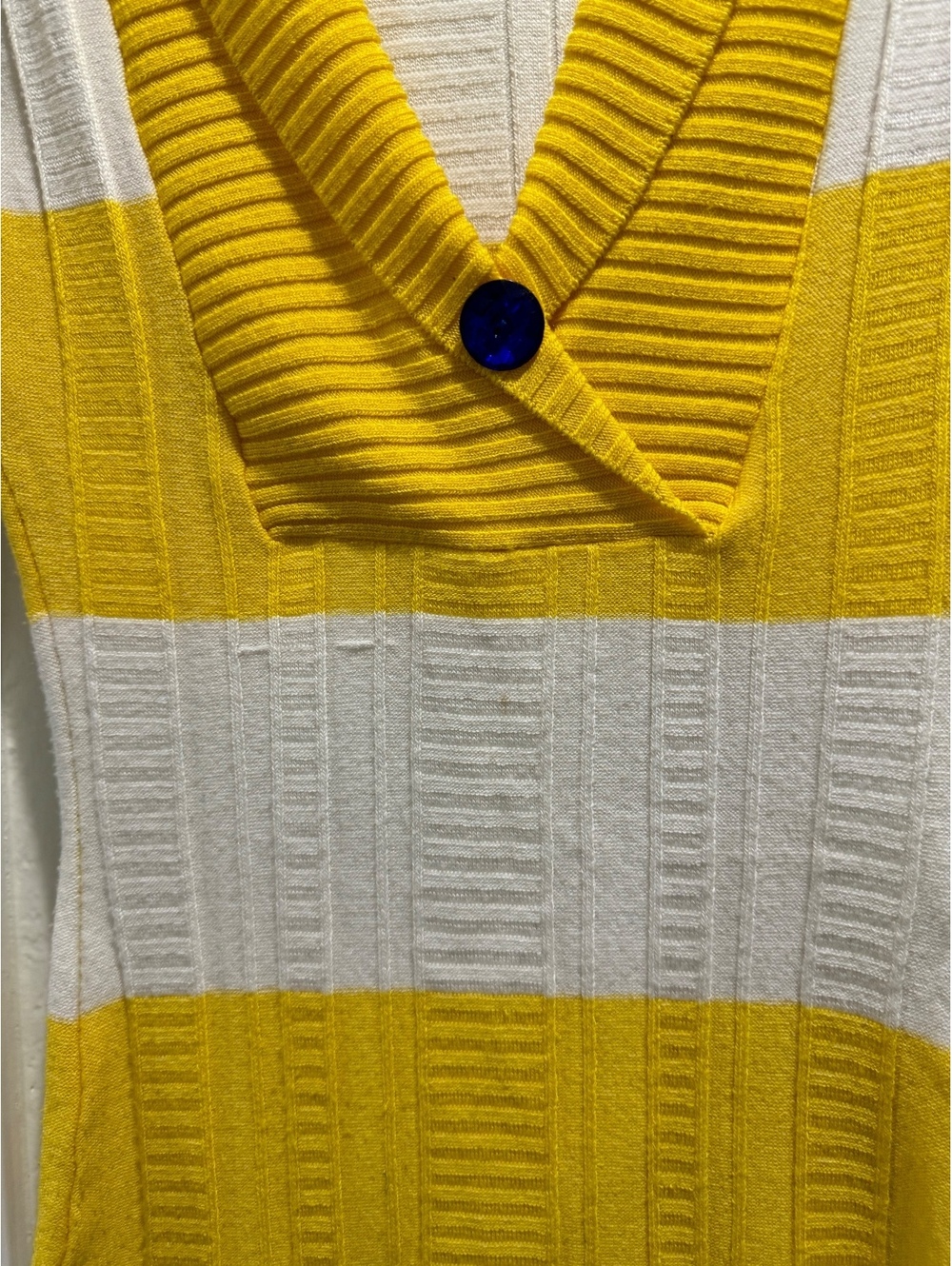 Lilly of the Vally Y2K Striped Ribbed Knit Mini Dress Sweater Vest Size Medium - Picture 5 of 9